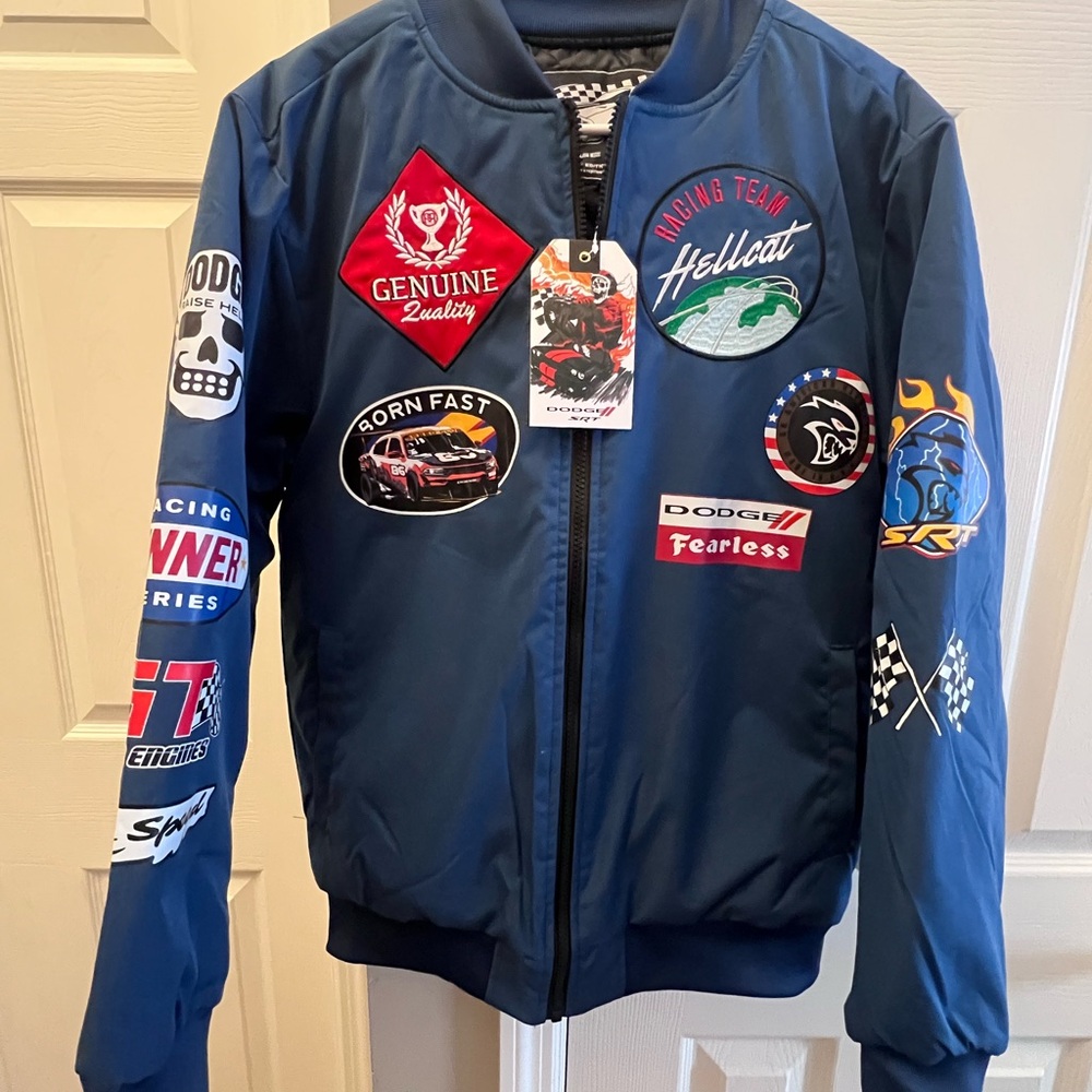 Dodge Racing Blue Jacket with Patches